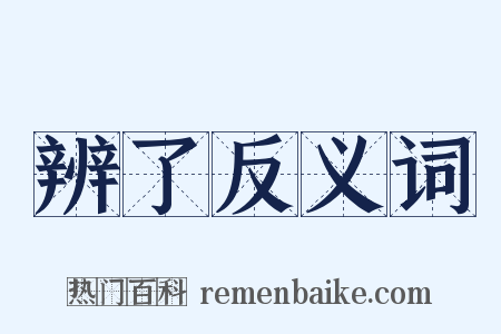 辨了反义词是什么意思的图片